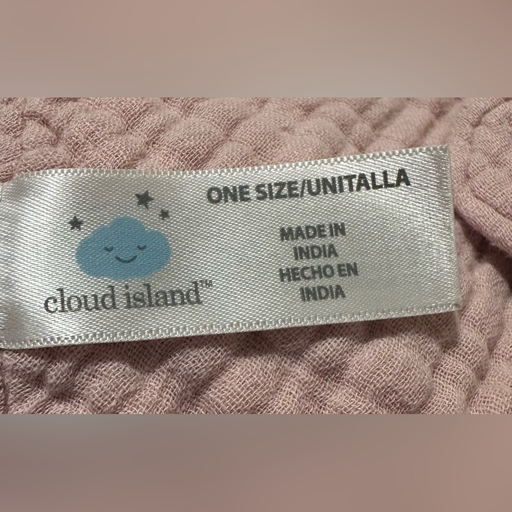 Cloud Island Muslin Bandana Bib Set Pink Mauve One Size 3 Pack - Picture 4 of 5